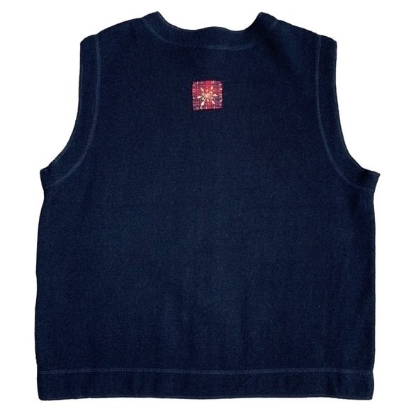 Woolrich New With Tags Women’s XL Knit Winter Scene Embroidered Sweater Vest - Picture 2 of 12